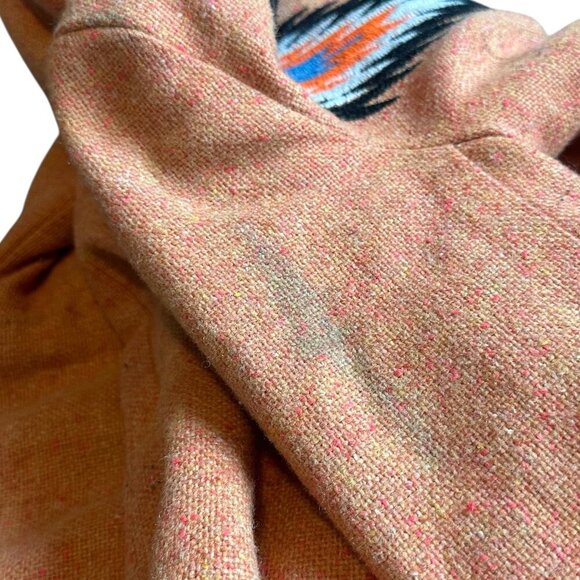 Tasi Malibu Urban Outfitters Orange Embroidered Coat Jacket Sherpa Size Small - Picture 11 of 13